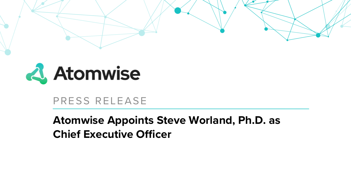 Atomwise Appoints Steve Worland, Ph.D. as Chief Executive Officer